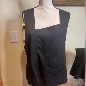 Zara women’s asymmetrical zipped vest top Sz M